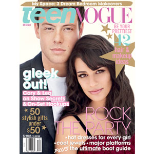 Corey Monteith, Lea Michele, Teen Vogue Corey Monteith, Lea Michele, Teen Vogue